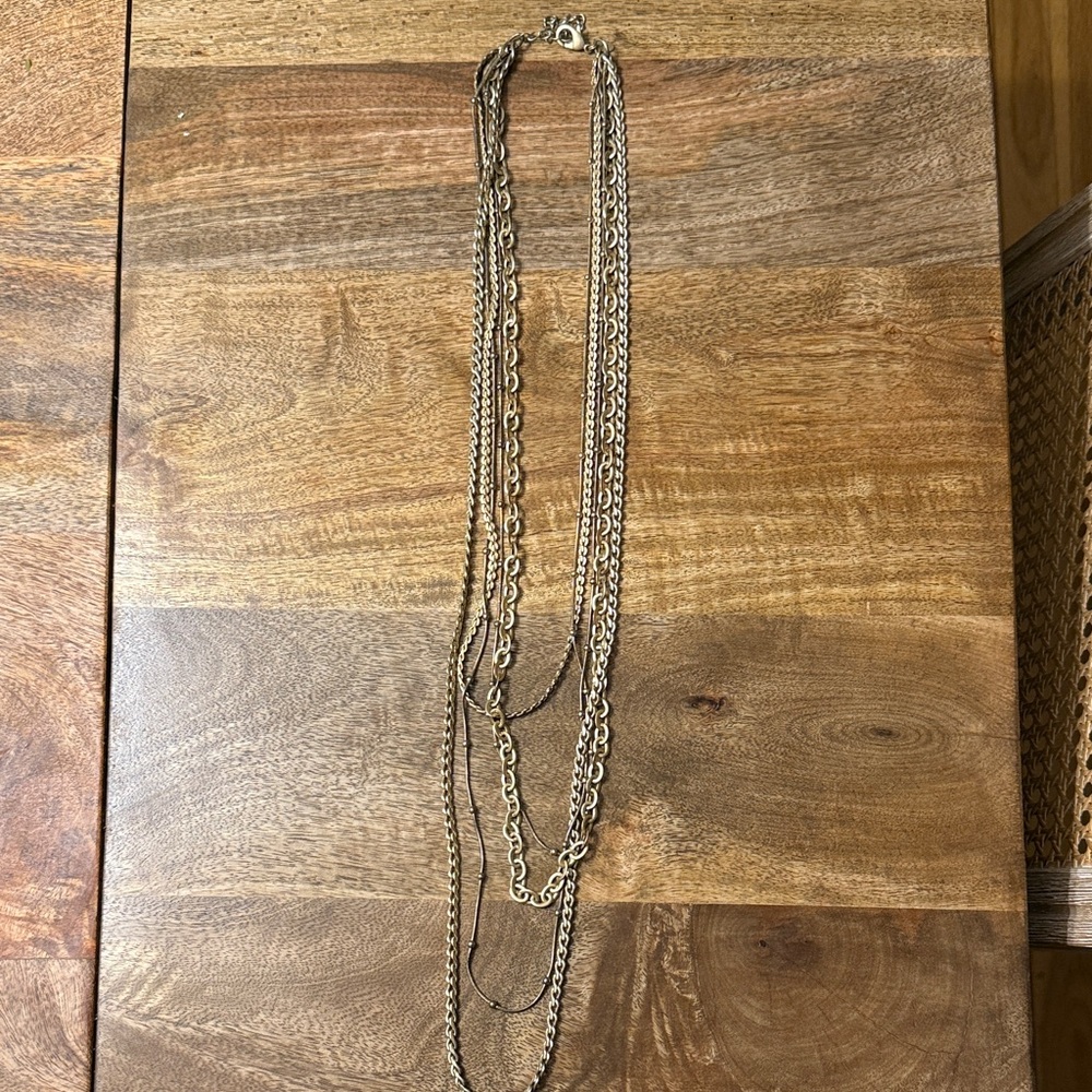Lia Sophia Layered Gold Chain Necklace